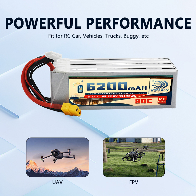 Upgraded VSVAW 6S 22.8V 80C/16 - 6S Lipo Battery 22.2V 5000Mah ulasan dan harga