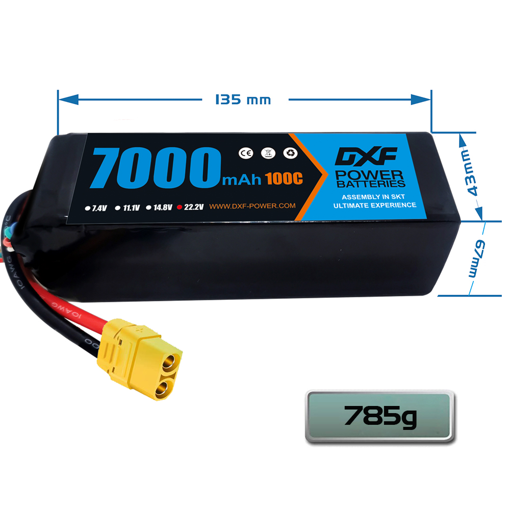 DXF 6S Lipo 22.2V 7000mAh 1000 - 6S Lipo Battery 22.2V 5000Mah ulasan dan harga